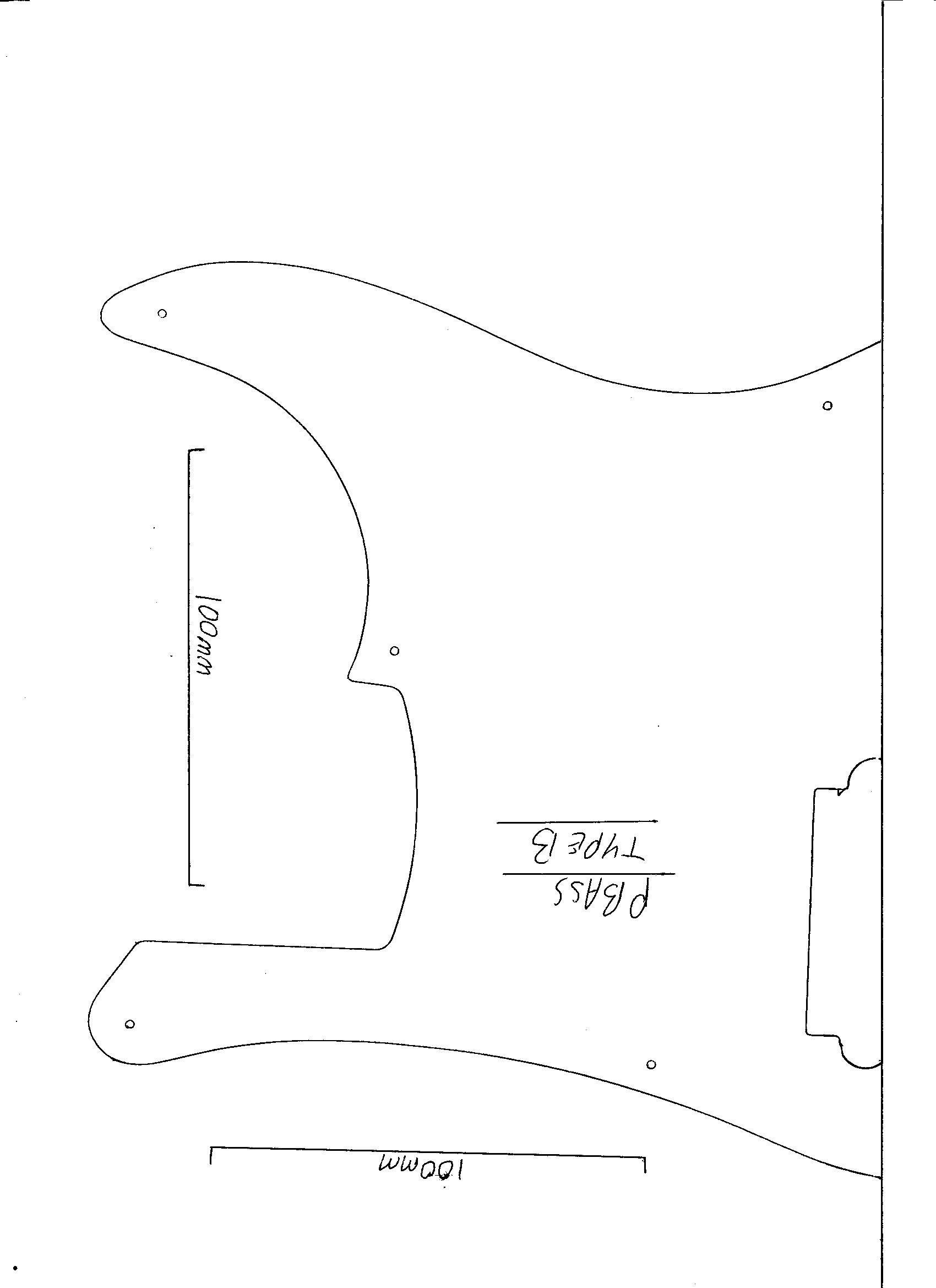 Precision bass guitar pickguard white 3 ply scratch plate pick guard PB ...