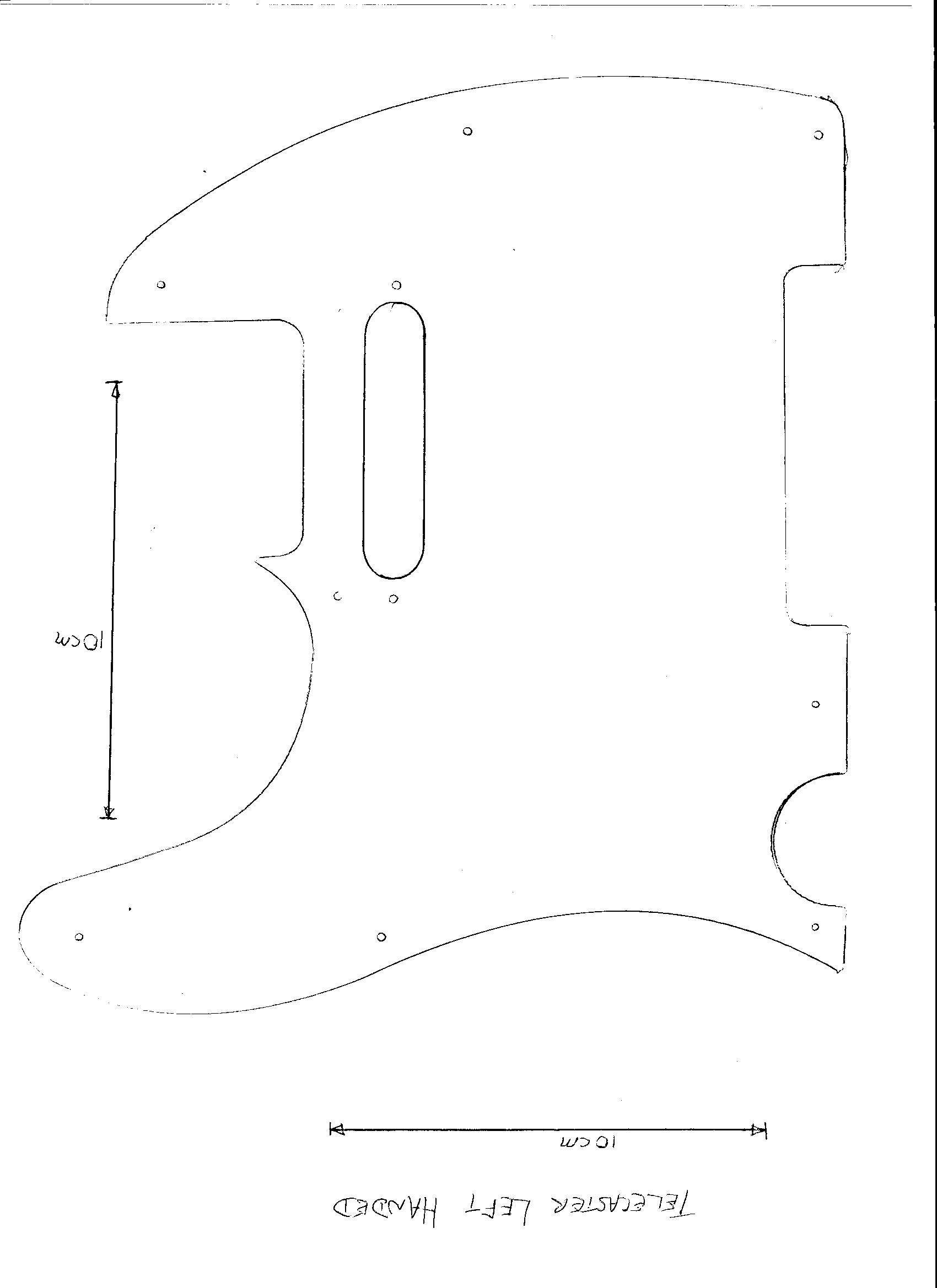 Guitar Pickguard Templates Printable