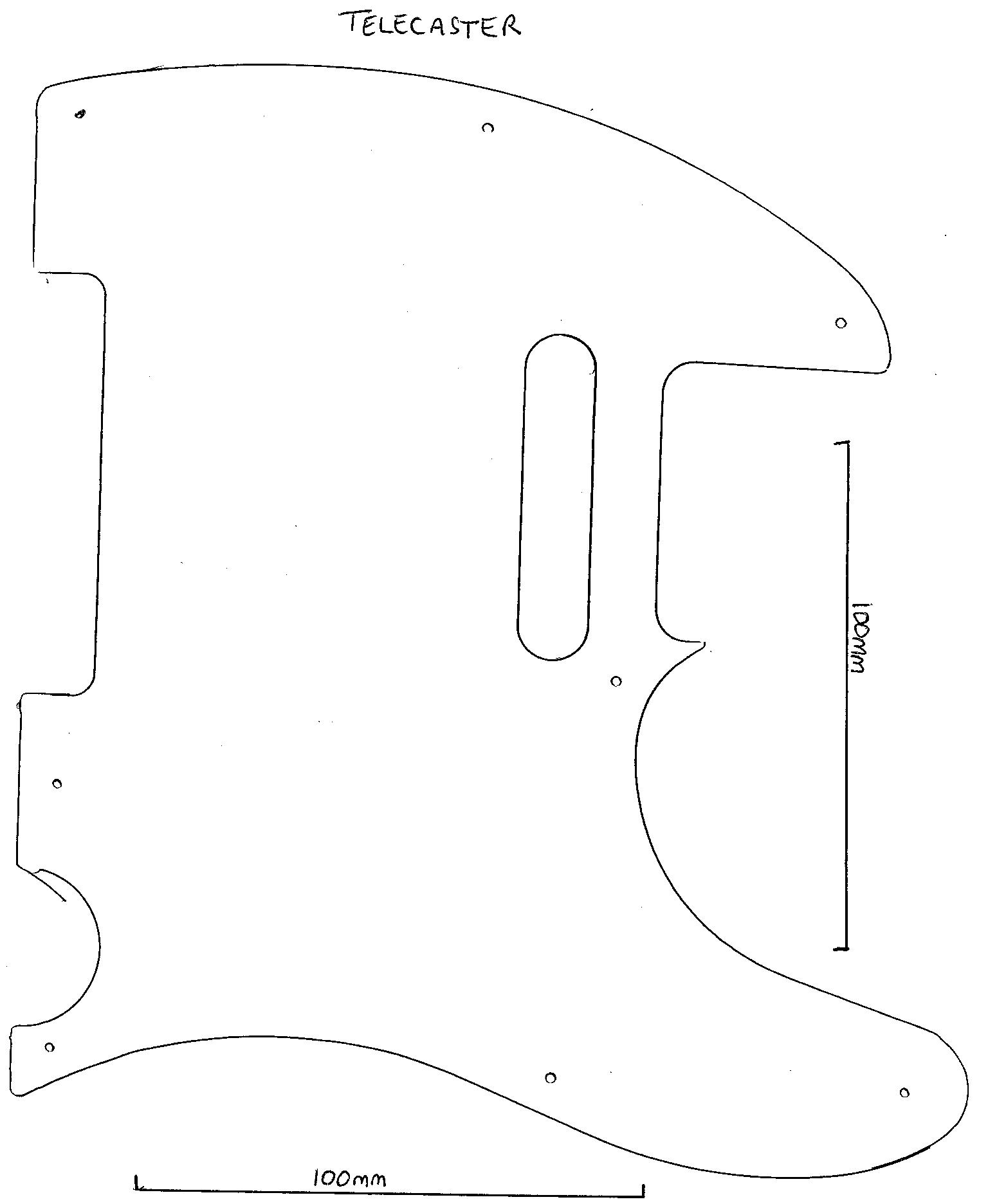 Telecaster Pickguard Template