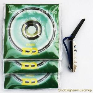 3 SETS ACOUSTIC GUITAR STRINGS WITH FREE CAPO