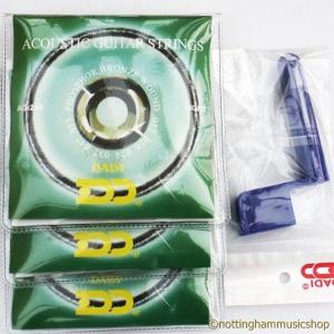 3 SETS ACOUSTIC GUITAR STRINGS WITH FREE WINDER