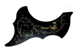 Acoustic guitar pick guard scratch plate gold birds