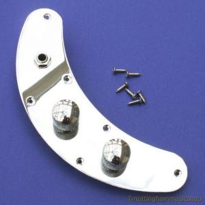BASS GUITAR CONTROLS 2 POTS LOADED CHROME MUSIC MASTER