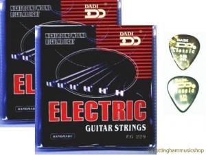 2 SETS GUITAR STRINGS + 2 PICKS