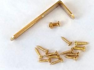 GOLD LES PAUL ELECTRIC GUITAR BRACKET AND SCREW SET