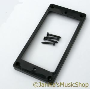 BLACK ELECTRIC GUITAR PICKUP SURROUND THIN BRIDGE RING FLAT BASE