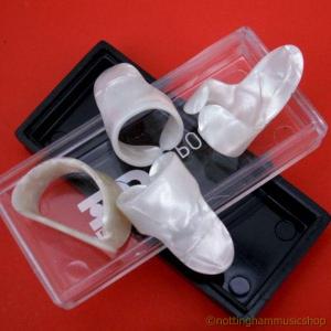MEDIUM FINGER/THUMB PICKS WHITE PEARL