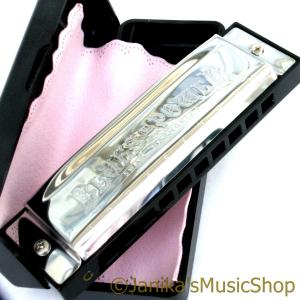 SWAN BLUES POWER 10 HOLE HARMONICA IN CASE