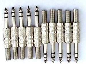 10 x 6.35mm 1/4 INCH STEREO JACK PLUGS