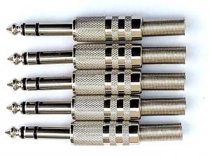 5 x 6.35mm 1/4 INCH STEREO JACK PLUGS