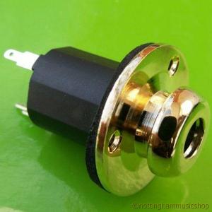 ACOUSTIC GUITAR STEREO JACK STRAP PIN GOLD