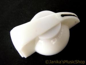 WHITE CHICKEN HEAD POTENTIOMETER OR ROTARY SWITCH KNOB