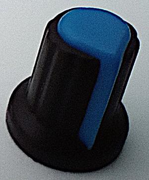 BLACK BLUE ABS 16MM CONTROL POTENTIOMETER KNOB