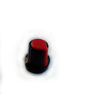 16MM RIBBED POT KNOB WITH RED POINTER