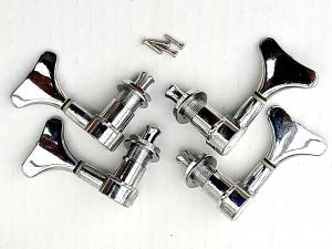 4 CHROME ENCLOSED BASS MACHINE HEADS 2+2