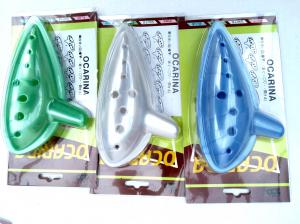 3 OCARINAS 10 HOLE PLASTIC BLUE OCARINA