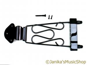 BLACK SEMI ACOUSTIC GUITAR DECORATIVE TRAPEZE TAILPIECE
