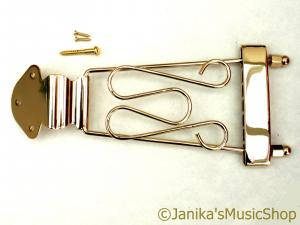 GOLD SEMI ACOUSTIC GUITAR DECORATIVE TRAPEZE TAILPIECE