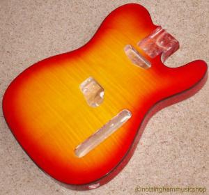 TELECASTER STYLE BODY SUNBURST FLAME MAPLE