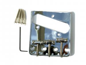 CHROME TELECASTER ASH TRAY TYPE BRIDGE 6 SADDLE ELECTRIC GUITAR