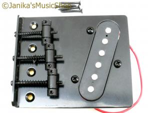 BLACK FENDER SQUIER TELECASTER TYPE BRIDGE 3 AND PICKUP