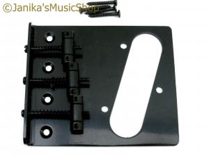 BLACK FENDER SQUIER TELECASTER TYPE BRIDGE 3 SADDLE ELECTRIC GUITAR