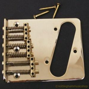 GOLD FENDER SQUIER TELECASTER STYLE BRIDGE FOR 6 ELECTRIC GUITAR