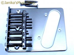 CHROME FENDER SQUIER TELECASTER TYPE BRIDGE 6 SADDLE ELECTRIC GUITAR