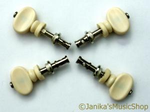 4 WHITE UKULELE TUNING PEGS FRICTION